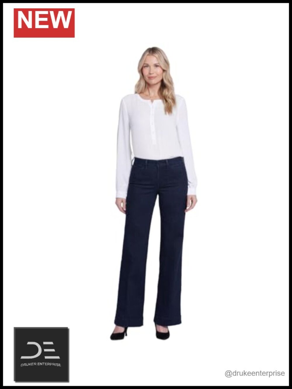 NYDJ Lift Tuck Technology Cotton Blend Wide Leg Trouser Jeans